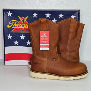 Thorogood Steel Toe Work Boots Men's 11.5 American Heritage Tabacco Brown